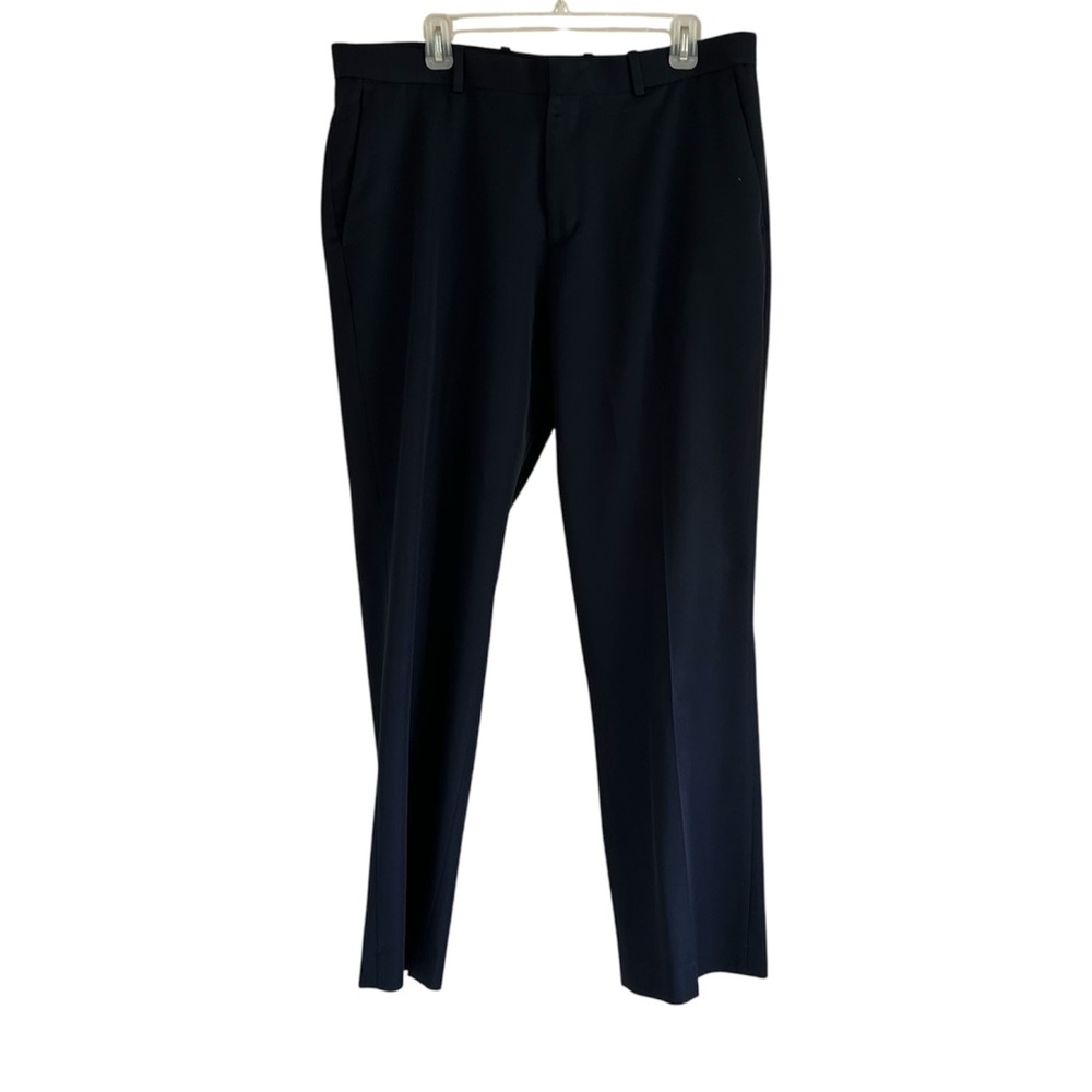 Perry Ellis Portfolio Folio-Flex Size 36 Navy Blue Dress Pants